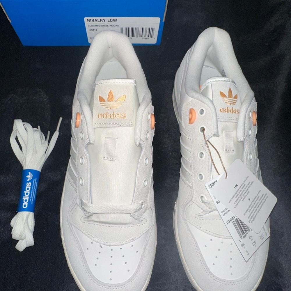 Adidas Rivalry Low White Acid Orange Mens Size 9 BRAND NEW WITH TAGS IG6313